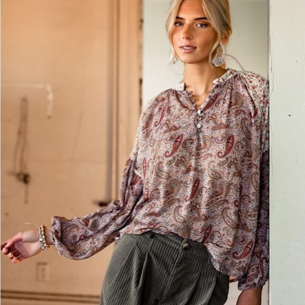 Paisley Print Women's Top